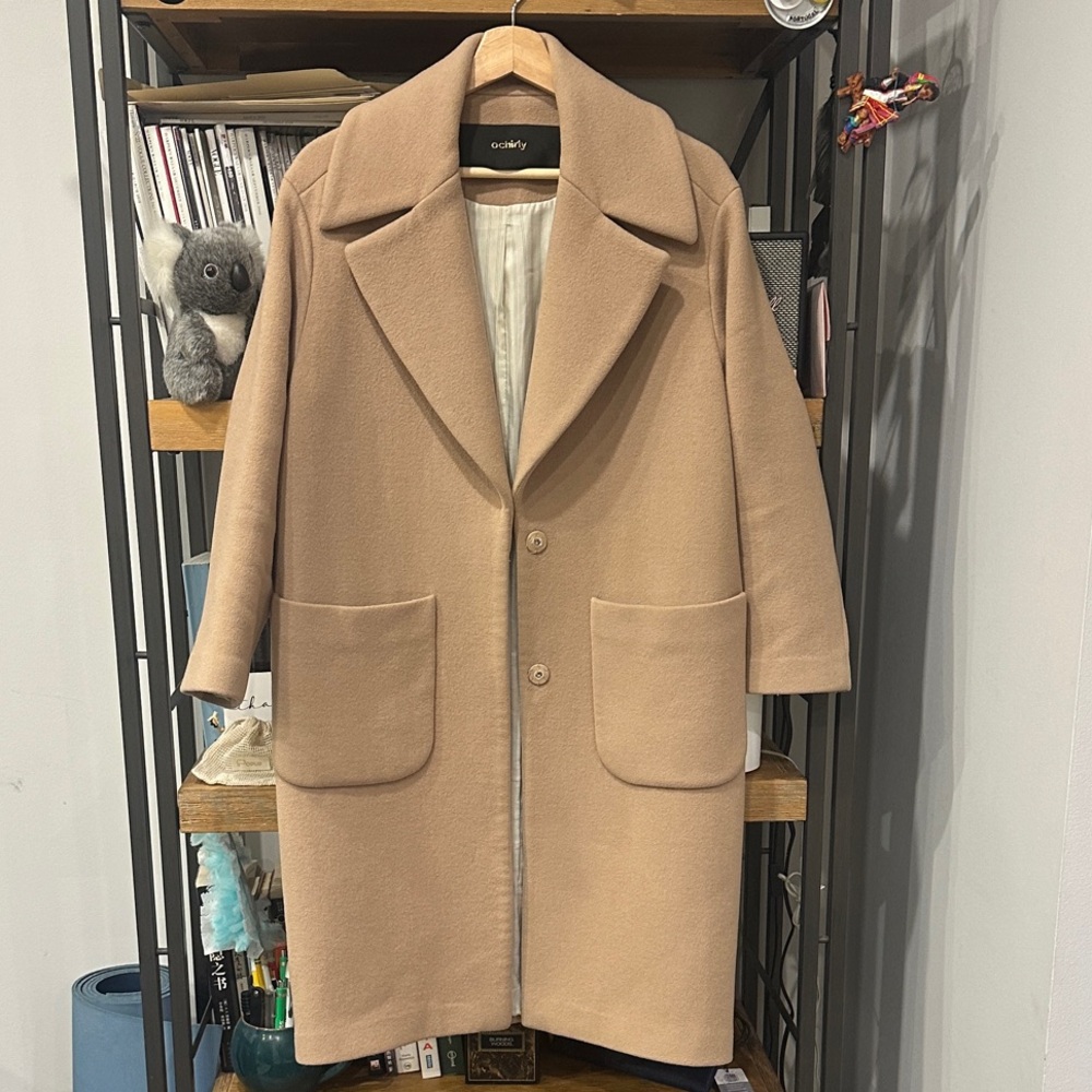 Classic Women's Tan Wool Coat